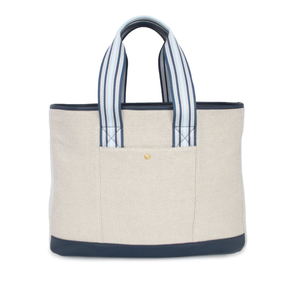 NWT Brouk & Co. Capri Everyday Stripe Tote, Navy/Light Gray